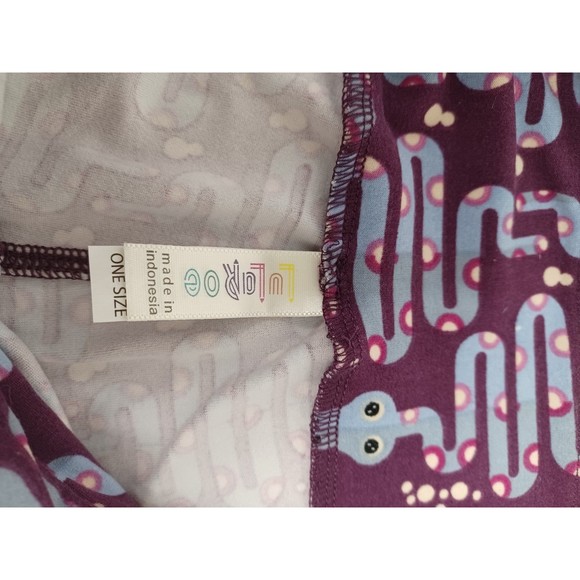 Lularoe Snake Print Purple OS Leggings. Green Snake Print. - Picture 4 of 7